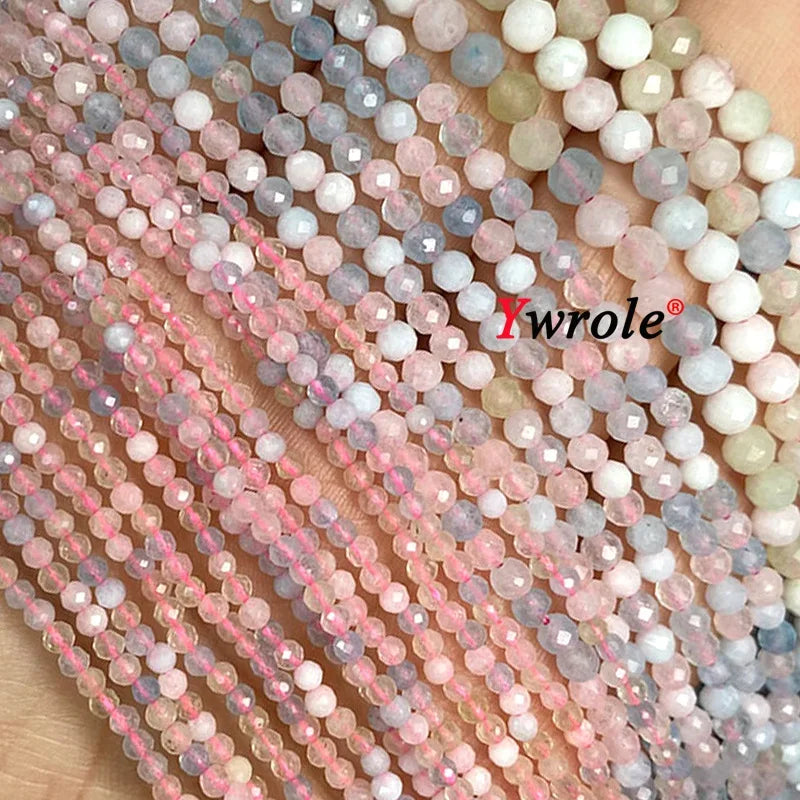 Natural Red Garnet Stone Beads 2 3 4mm Faceted Loose Round Gemstone For Jewelry Making DIY Bracelet Earrings Accessories 15''