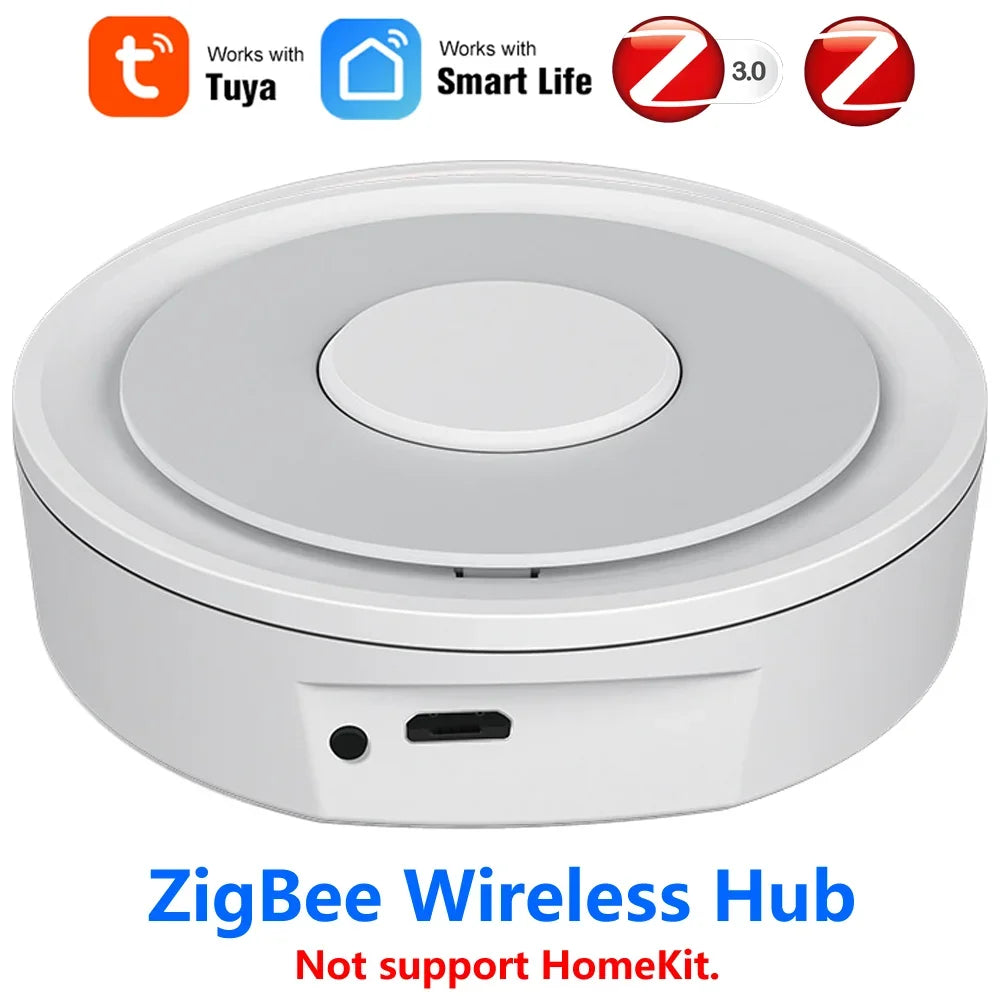 Tuya Smart Life ZigBee Smart Wireless/Wired Gateway Hub HomeSmart Bridge Remote Linkage Devices WiFi Central Control Host