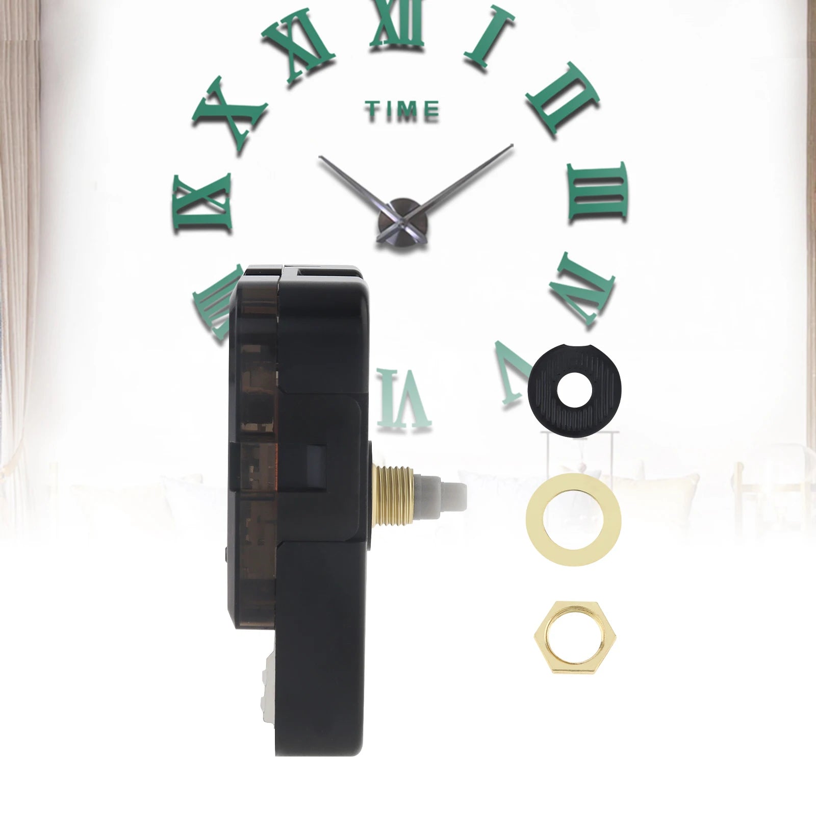 Quartz Battery Operated Silent Wall Clock Movement Mechanisms for DIY / Repair, Clock Parts Replacement