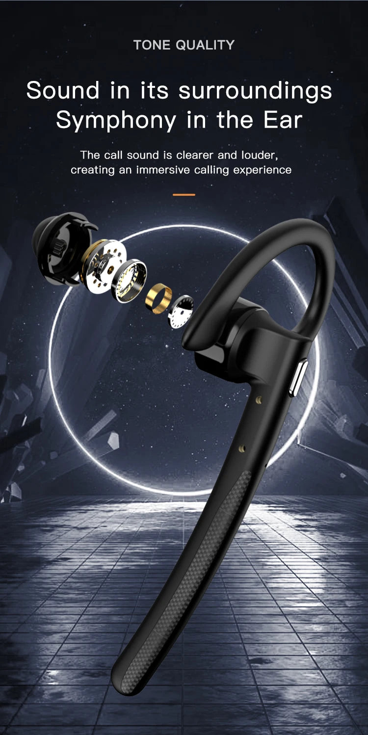 Bluetooth Earphones 5.4 Headphones Stereo Handsfree Noise Canceling Wireless Business Headset With ENC Mic For All Smart Phones