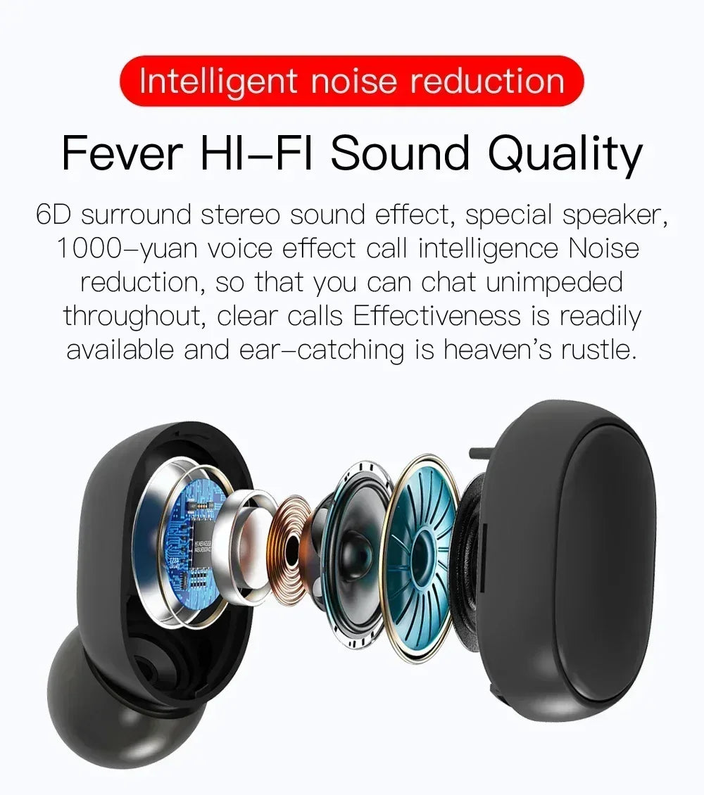 Wireless Bluetooth Earphones TWS Fone Bluetooth Headset Wireless Earbuds Noise Cancelling Earphones With Mic LED Display