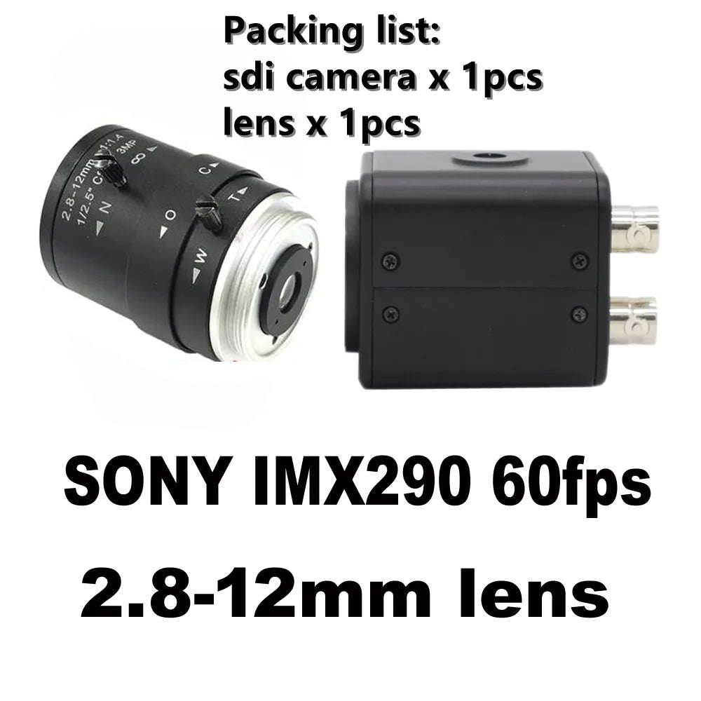 CCTV Industrial Live 3G-SDI 1/2 2.0MP 1080P 1080i 60fps/50fps 30fps Lens 2.8-12mm Security Box SDI Camera Medical Live Concert