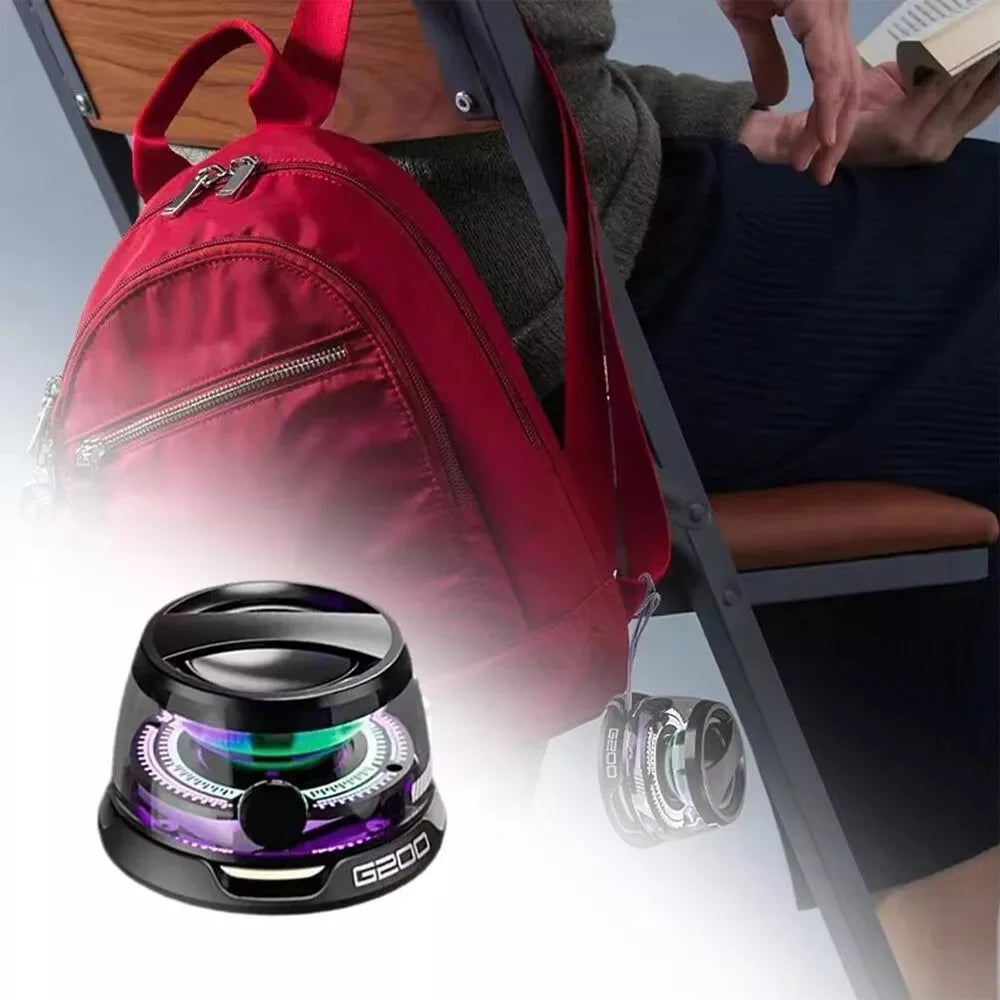 Outdoor Magnetic Bluetooth5.3 Speaker Wireless Portable Mini Travel Stereo Speaker with RGB Color Light and Phone Holder for Ios