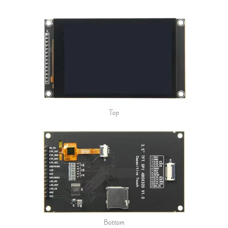 3.5 Inch IPS LCD Display Module 480x320 Capacitive Touch Screen ST7796 TFT SPI LCD Module for Mega2560/C51/STM32/ESP32/Arduino