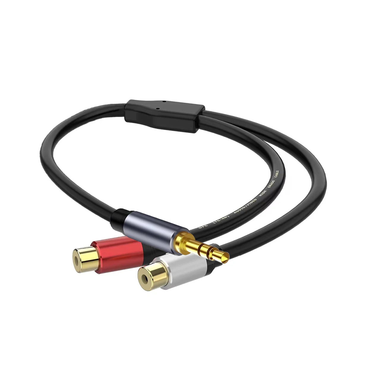 Stereo 3.5mm to Dual RCA Y Splitter Cable 2RCA To 3.5 mm Jack Audio Adapter for Computer Phone Amplifier Speaker Home Theater