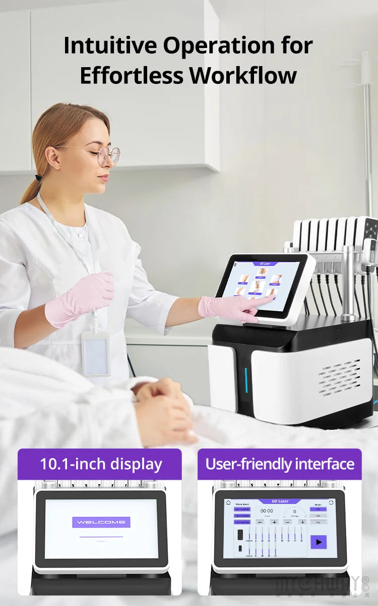 6D 160mW Lipo Pads Machine 6 Wavelengths Desktop Body Sculpting Equipment Home Use Beauty Instrument AU US IT ZA CN Plugs