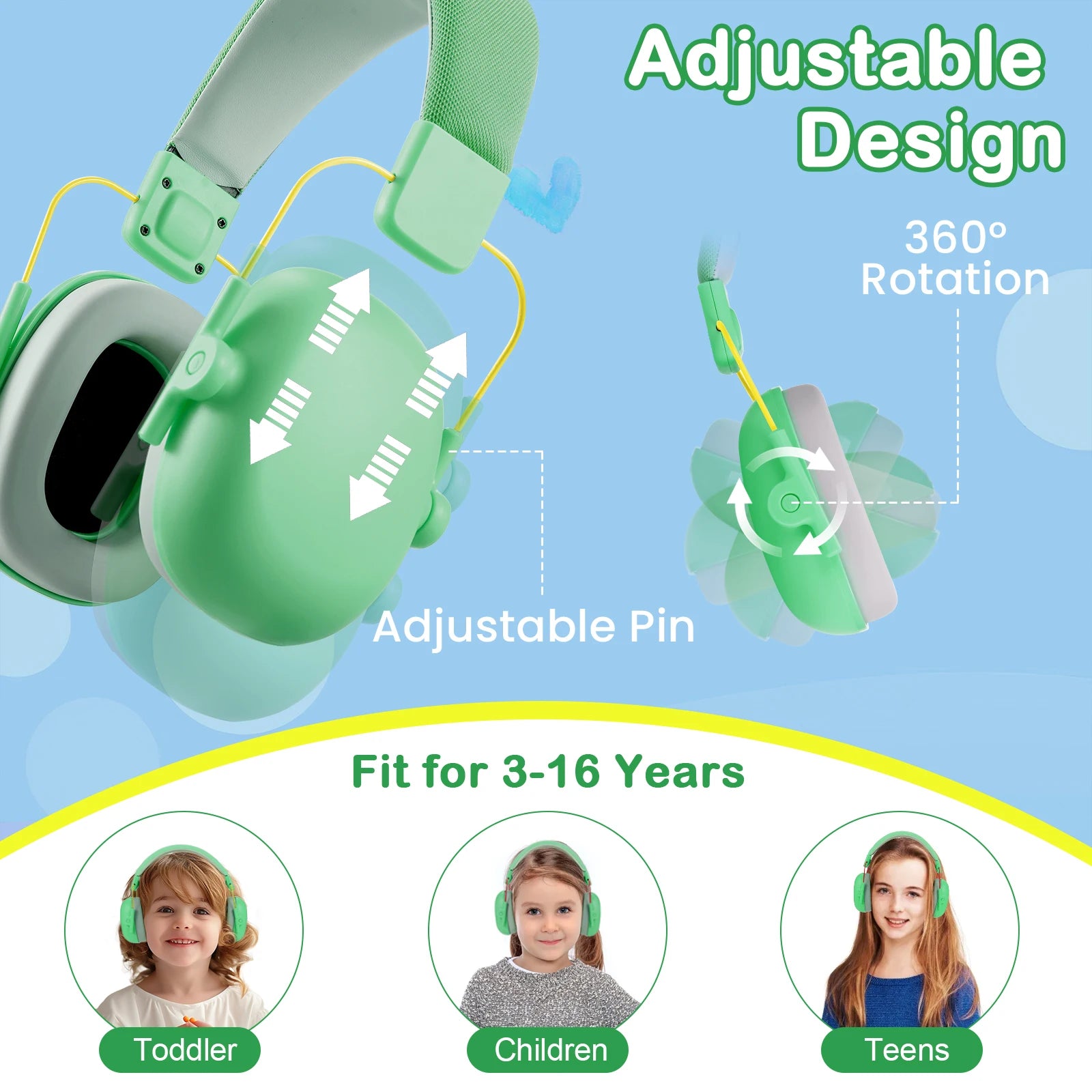 YHKEMA Kids Noise Cancelling Headphones