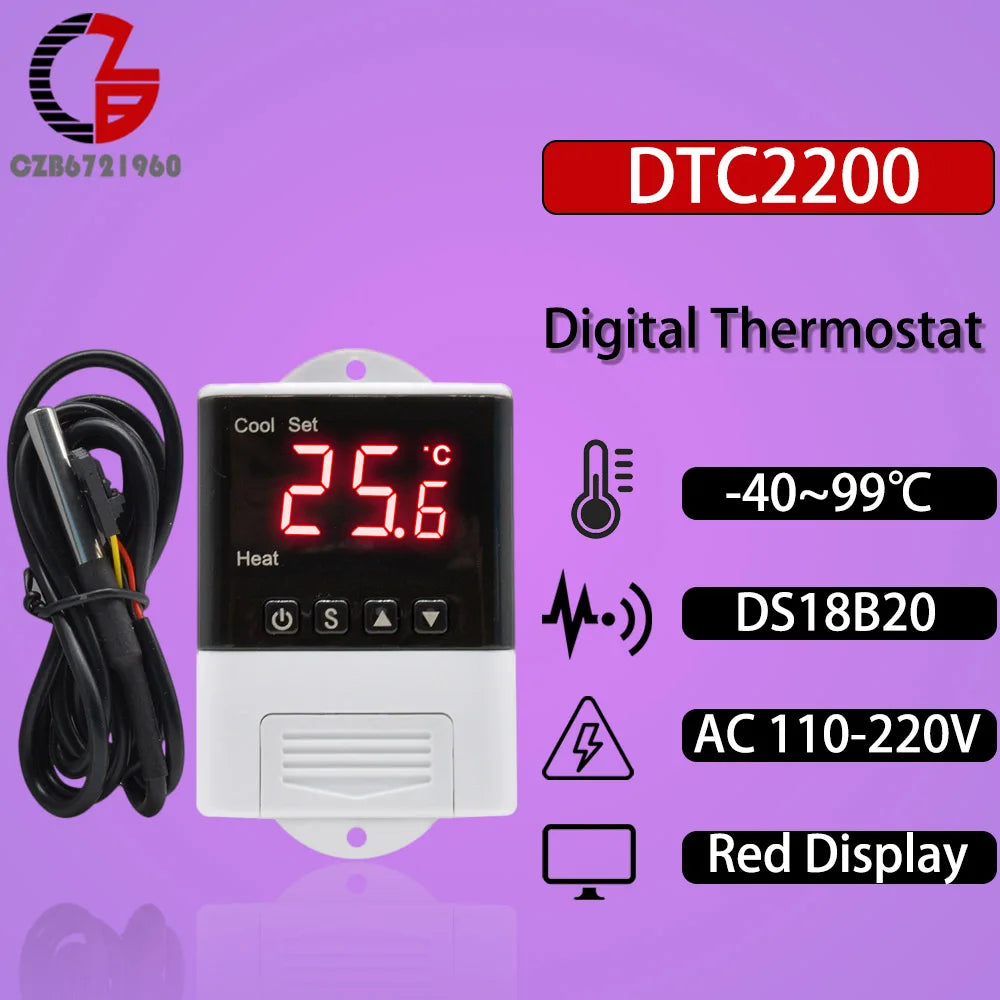 Wifi Thermostat Humidistat 12V 110V 220V Digital Temperature Humidity Controller Regulator Auto Car Incubator Thermoregulator