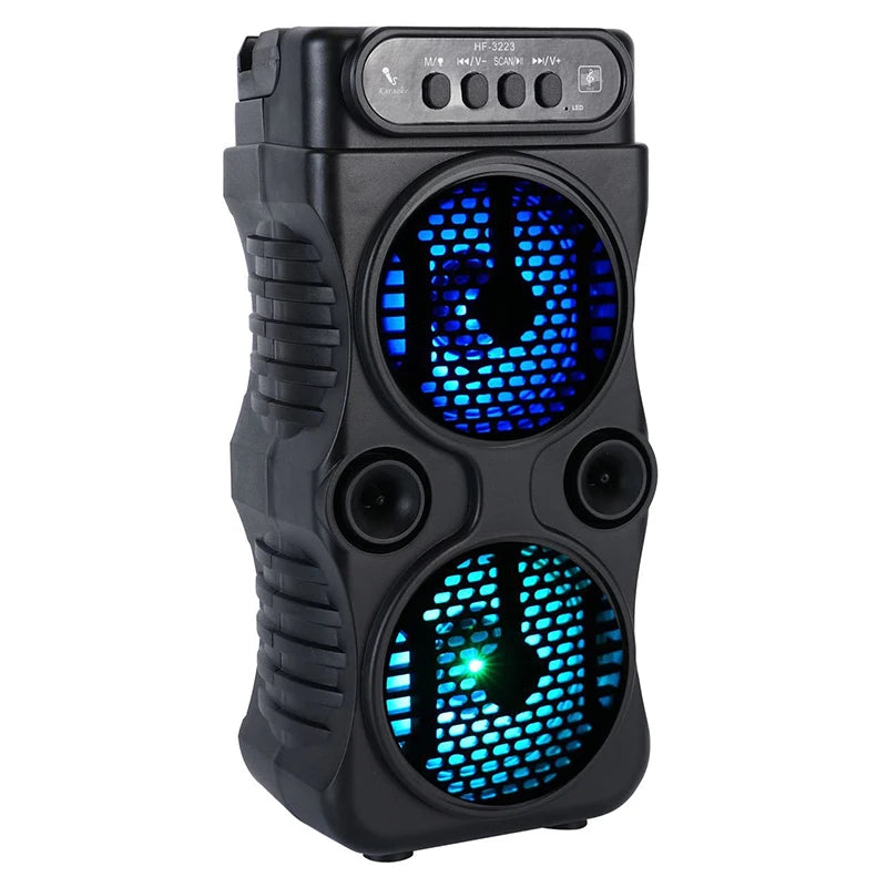 Versatile Outdoor Wireless Speaker; Dual 3 Inches Stereo with Bass Subwoofer, USB Power for Home Parties