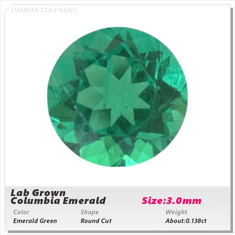 Lab Grown Colombian Emerald Stone High Quality Multiple Cuts Available Hydrothermal Hand-cutting Selectable AGL Certificate
