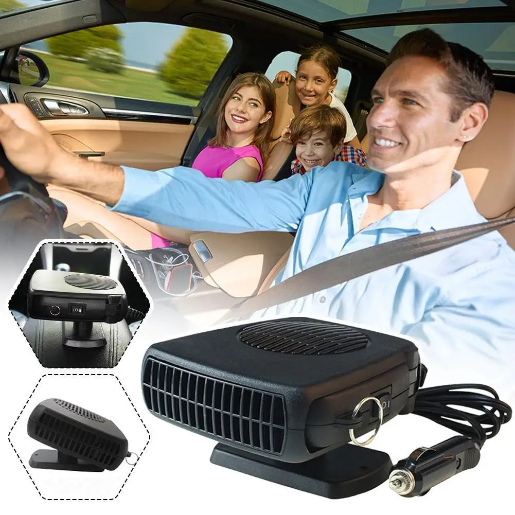 Car Heater 12/24V 150W Dryer 2 in 1 Electric Heater Cooling Fan Air Windshield Defogging Defrost Defogger Defroster Accessories