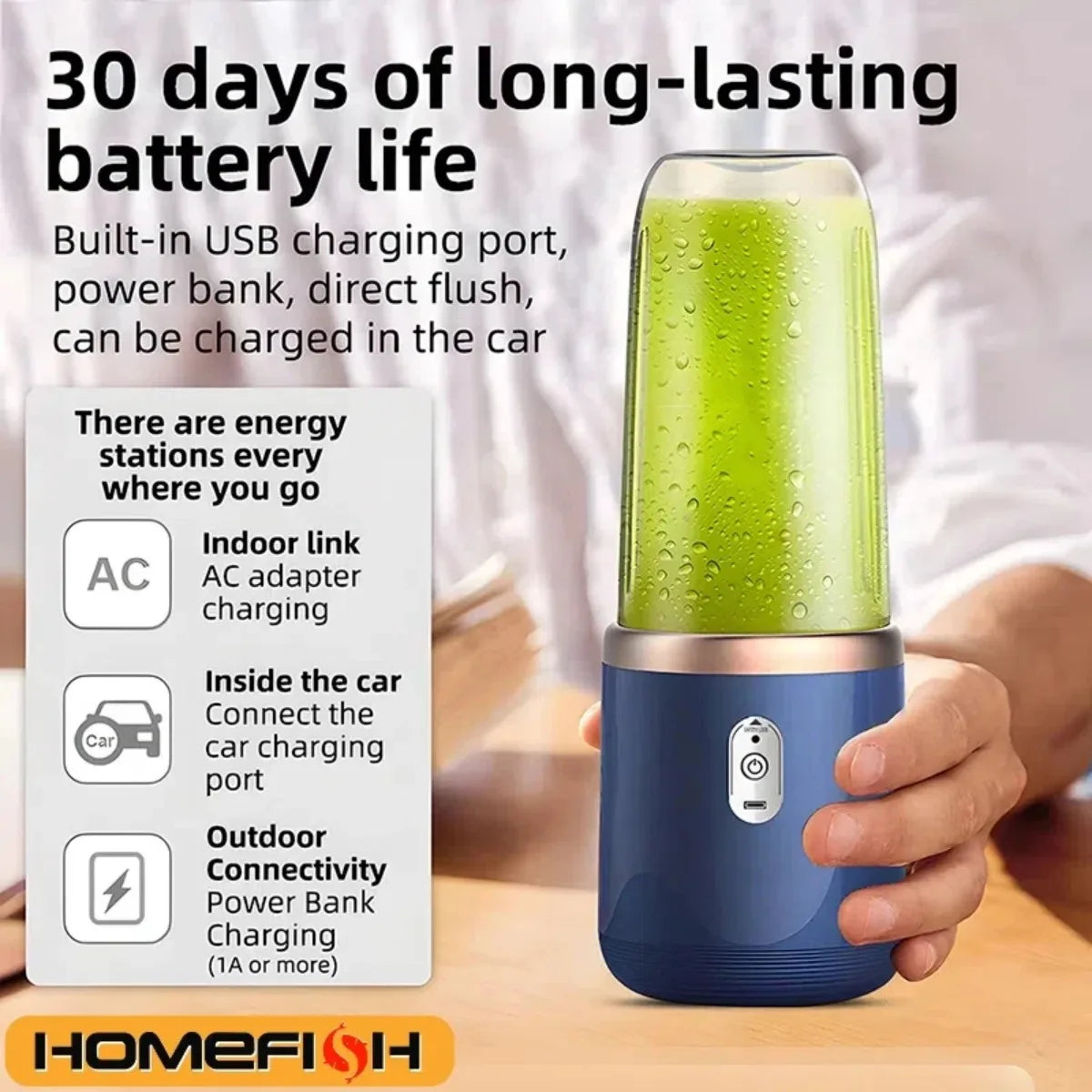 Portable Juicer Blender 400ml Electric Fruit Juicer USB Charging Lemon Orange Fruit Juicing Cup Smoothie Blender Machine