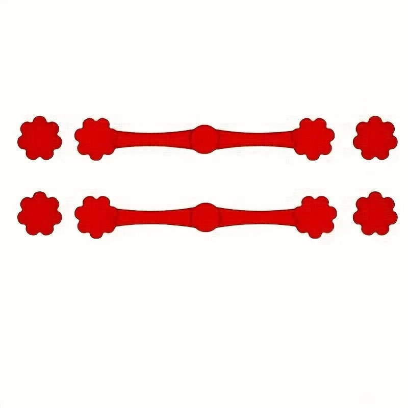 2sets Silicone Magnets for Air Fryers - Small Flower Design,Suitable for All Air Fryers with Red Handles,Space-Saving Safety Fix