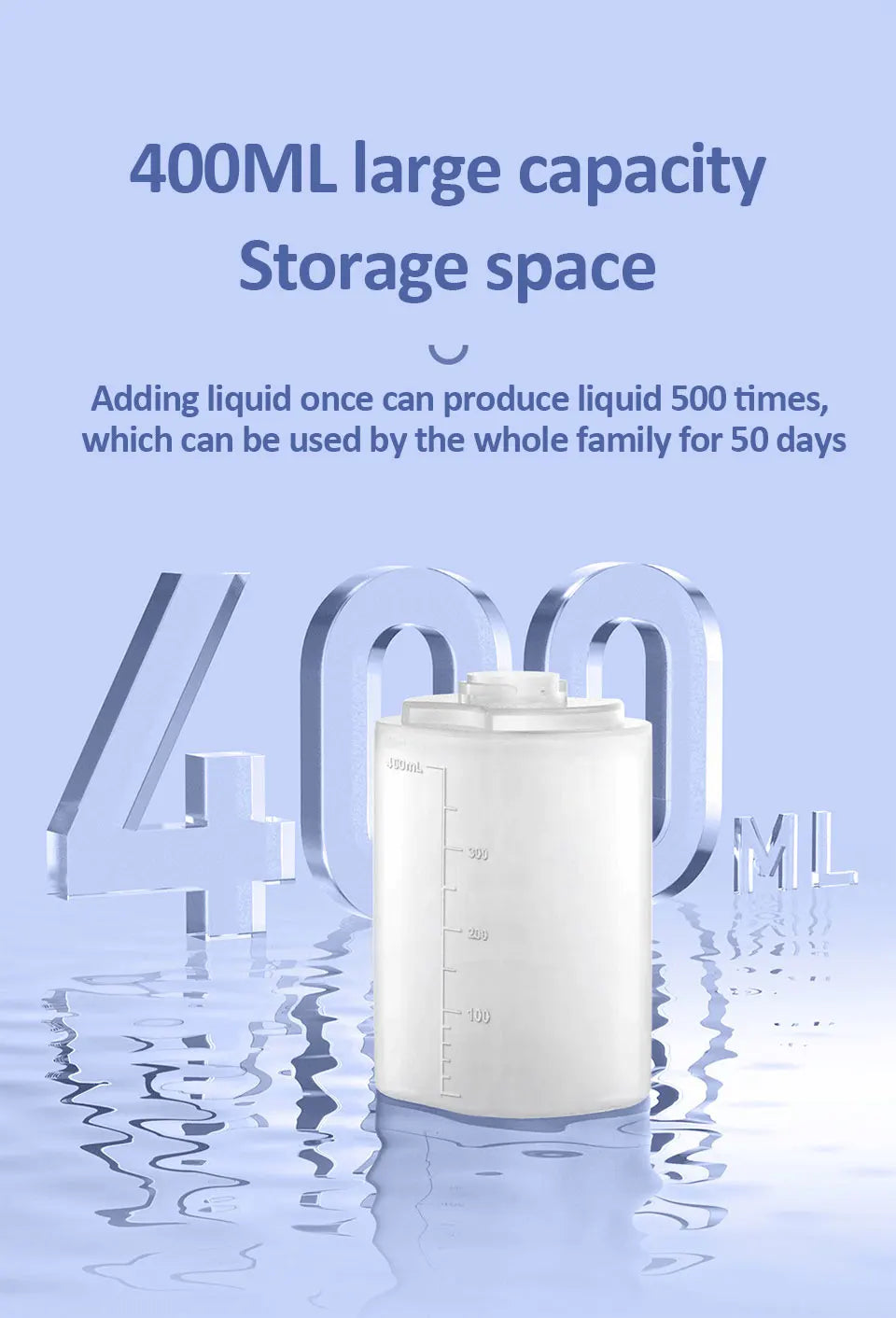 Automatic Soap Dispensers 400ml 4-Gears Adjustable Bathroom Smart Washing Hand Machine USB Rechargeable Touchless Hand Sanitizer