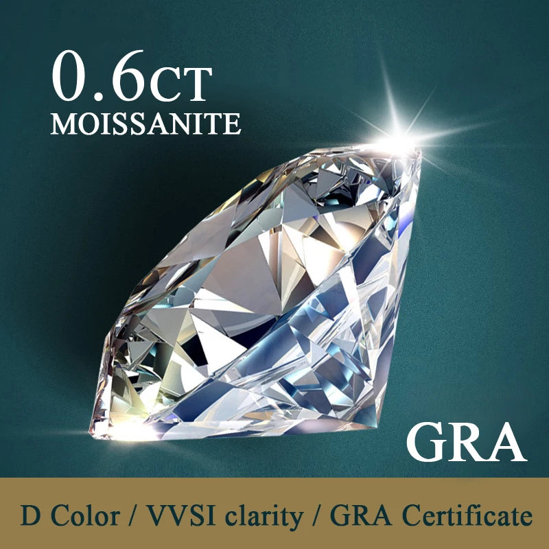 DJMAX Factory Direct Sales Moissanite Loose Stone D Color Moissanita Gemstone Lab Grown Diamond Certified Black Moissanite Stone