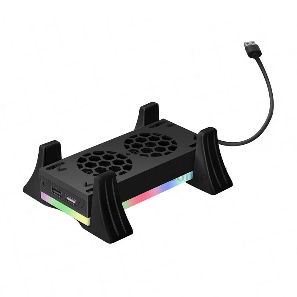 Cooling Vertical Stand 3 Gear Cooler Fan Base with Atmosphere Colorful LED Light Heat Dissipation Dock for Xbox Series S Console