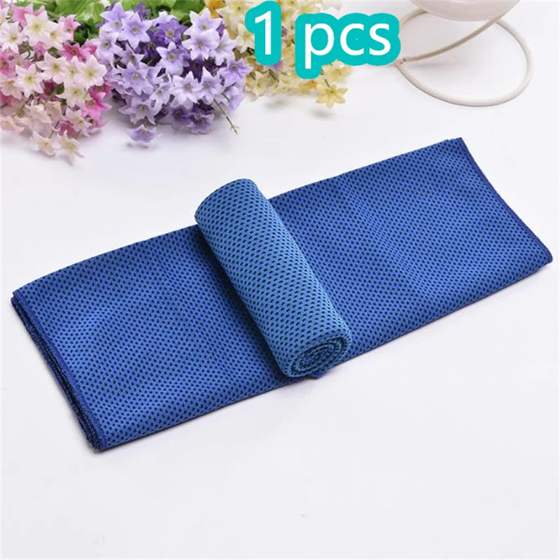 1-10 pcs Cooling Towel Instant Relief Microfiber Cool Towels Chilling Neck Wrap Ice Cold Rags Sports Fitness Camping Cycling