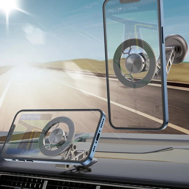 Metal Magnetic Car Phone Bracket with 360° Degree Rotating Accessory Foldable Ventilated Magnet Gps Cars Accessories for Phones
