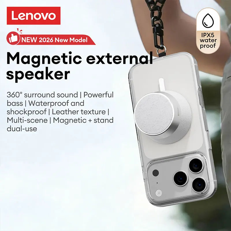 Choice Lenovo Bluetooth Speaker Magnetic Wireless Bluetooth 5.4 Player IPX5 Waterproof Mini Portable Loudspeaker Music HD103 Pro