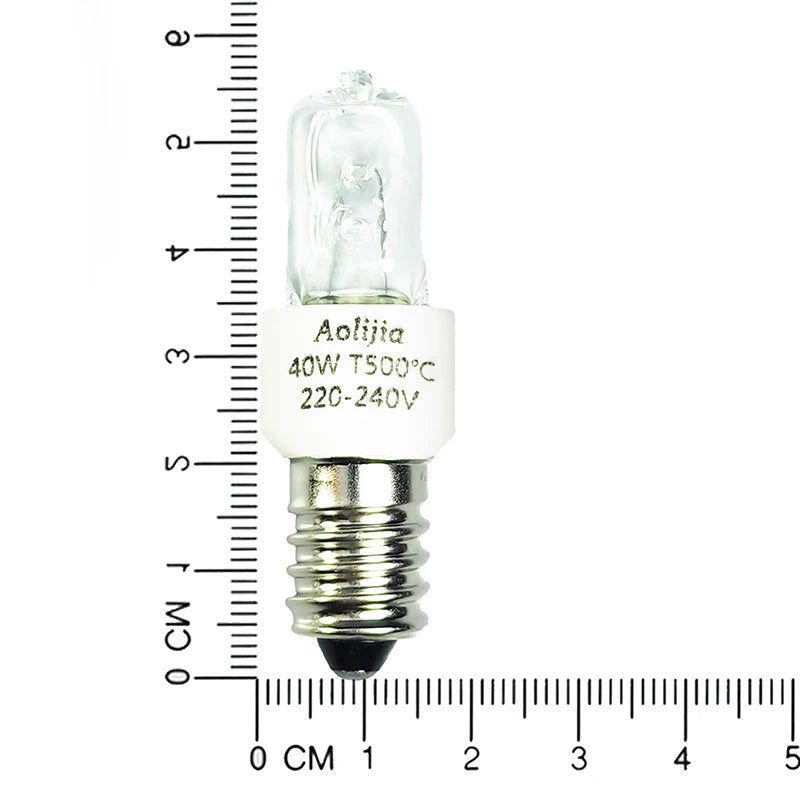 1PC High Temperature 500℃ Resistant Dryer Microwave Light Bulb 25W/40W E14 Oven Light Bulb 220-240V Safe Halogen Oven Lamp