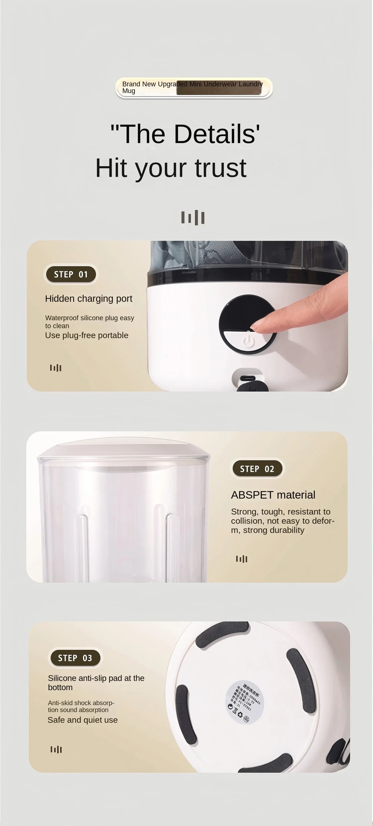2L mini washing machine automatic portable turbo Led washing cup portable washing machine is suitable for underwear, underwear