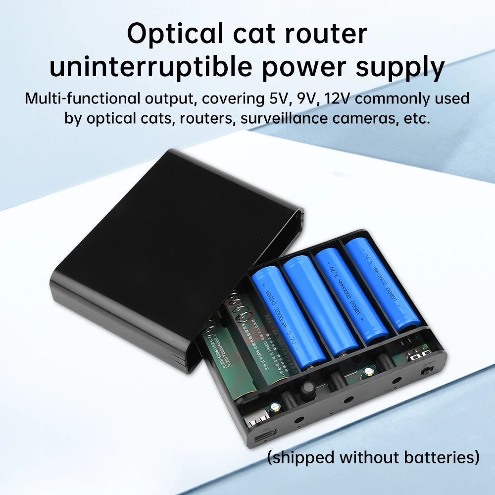 5V9V12V Output Power Bank Box for Cellphone Power Storage Case Tablet Modem 6x/3x 18650 Battery UPS Uninterrupted Power Supply