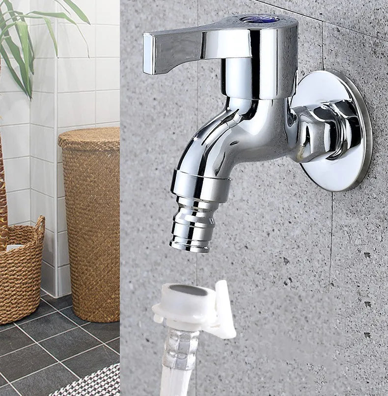 Washing Machine Tap 4-point Interface Double Ended Brass Faucet Mop Pool Expansion Faucet Multifunctional Bathroom Accessories