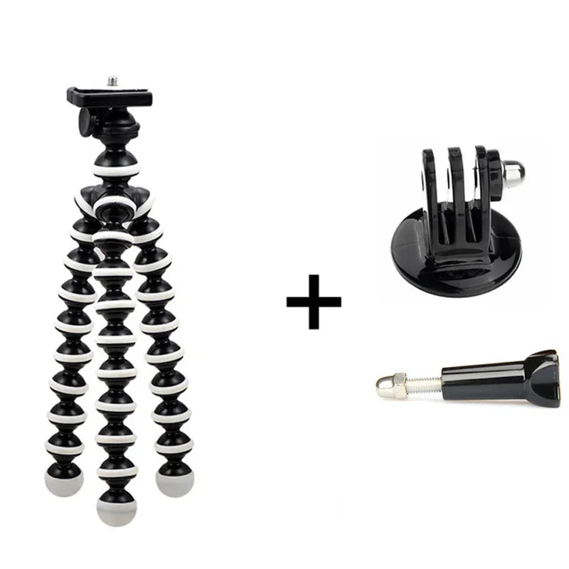 Octopus Flexible Tripod Mount Stand for GoPro Hero 12 11 10 9 8 7 6 5 4 3 Action camera Sjcam Top DJI action