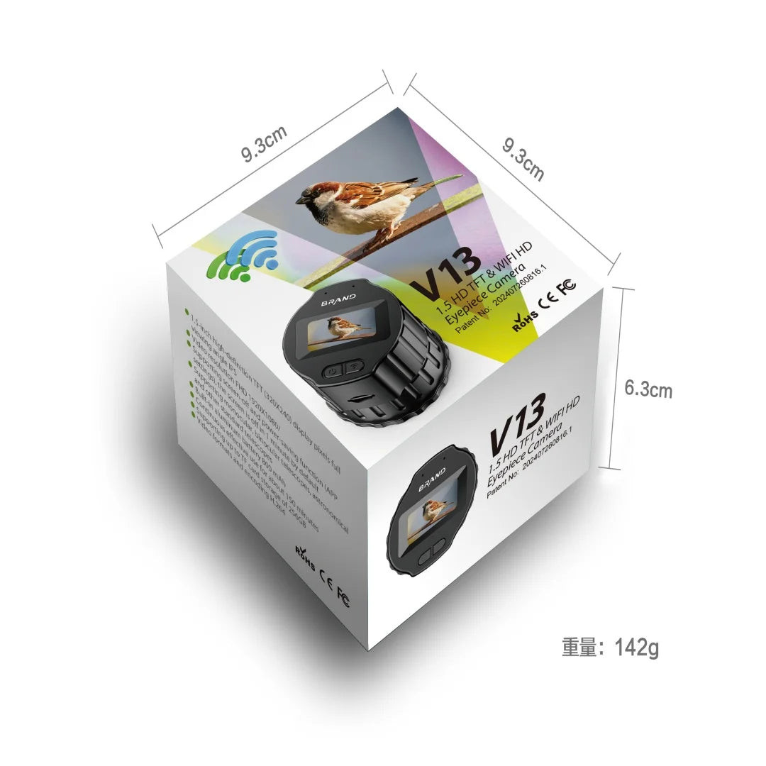 1920X1080 WiFi Electronic Eyepieces Camera 1.5'' High-Definition Screen Portable Recorder Telescopes with APP Connection