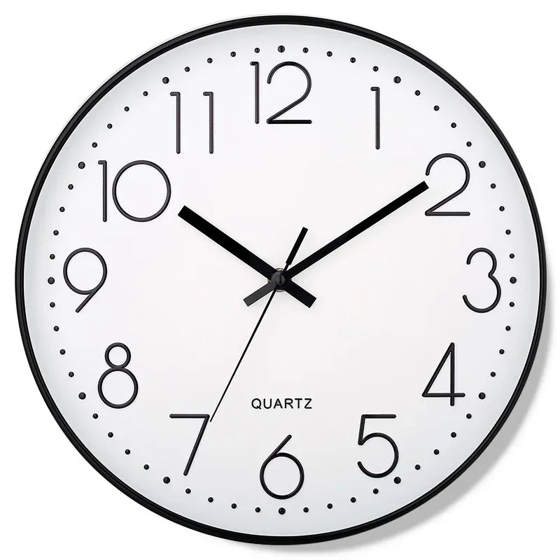 Round Wall Clock, Modern Silent 8 Inch Wall Clock, Quartz Movement Battery Powered, Decorate Home, School, Bedroom, Office