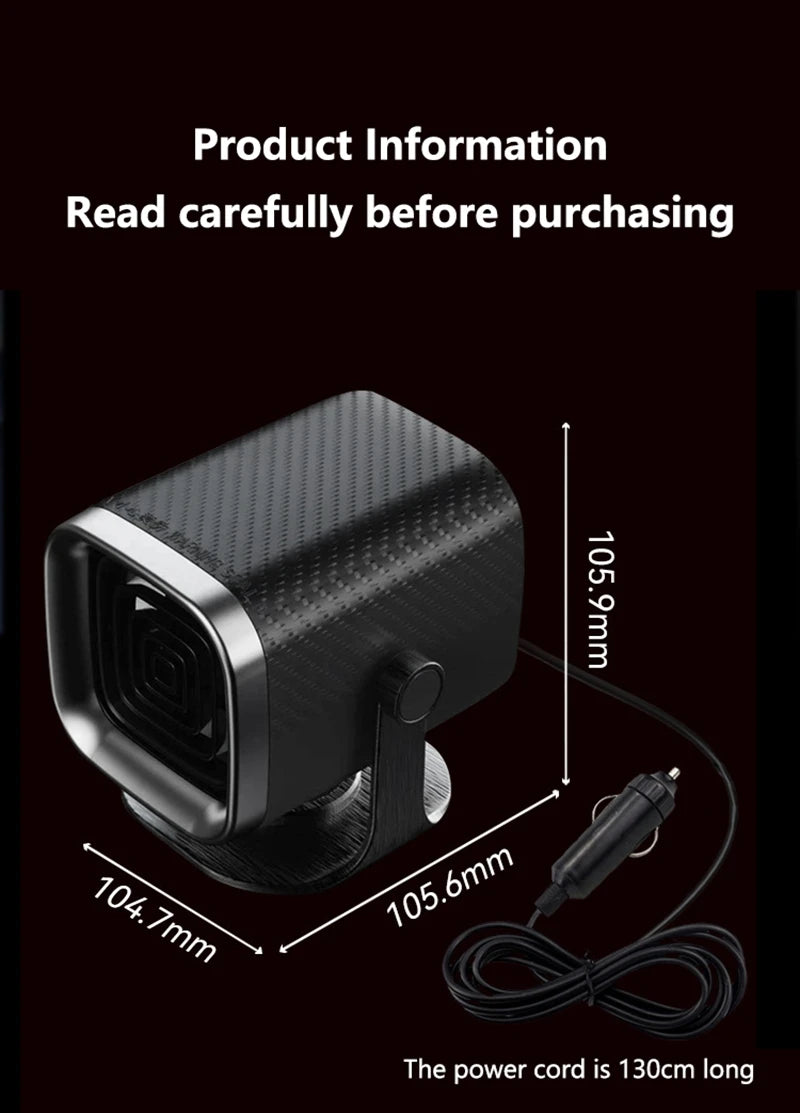 New Car Heater 12V/24V Electric Cooling Heating Fan Electric Heater Fan Windshield Defogging Demister Defroster Car supplies