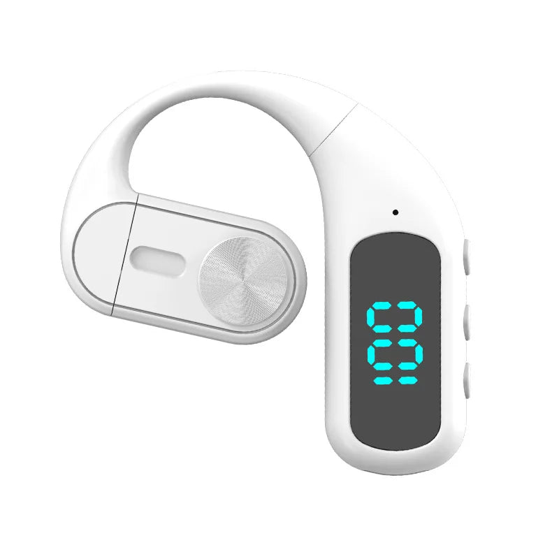 Single Ear Bluetooth 5.5 Wireless Earphone LED Display Ear-Hook Headset 180° Rotatable Wireless Earbuds Waterproof Sport Headset