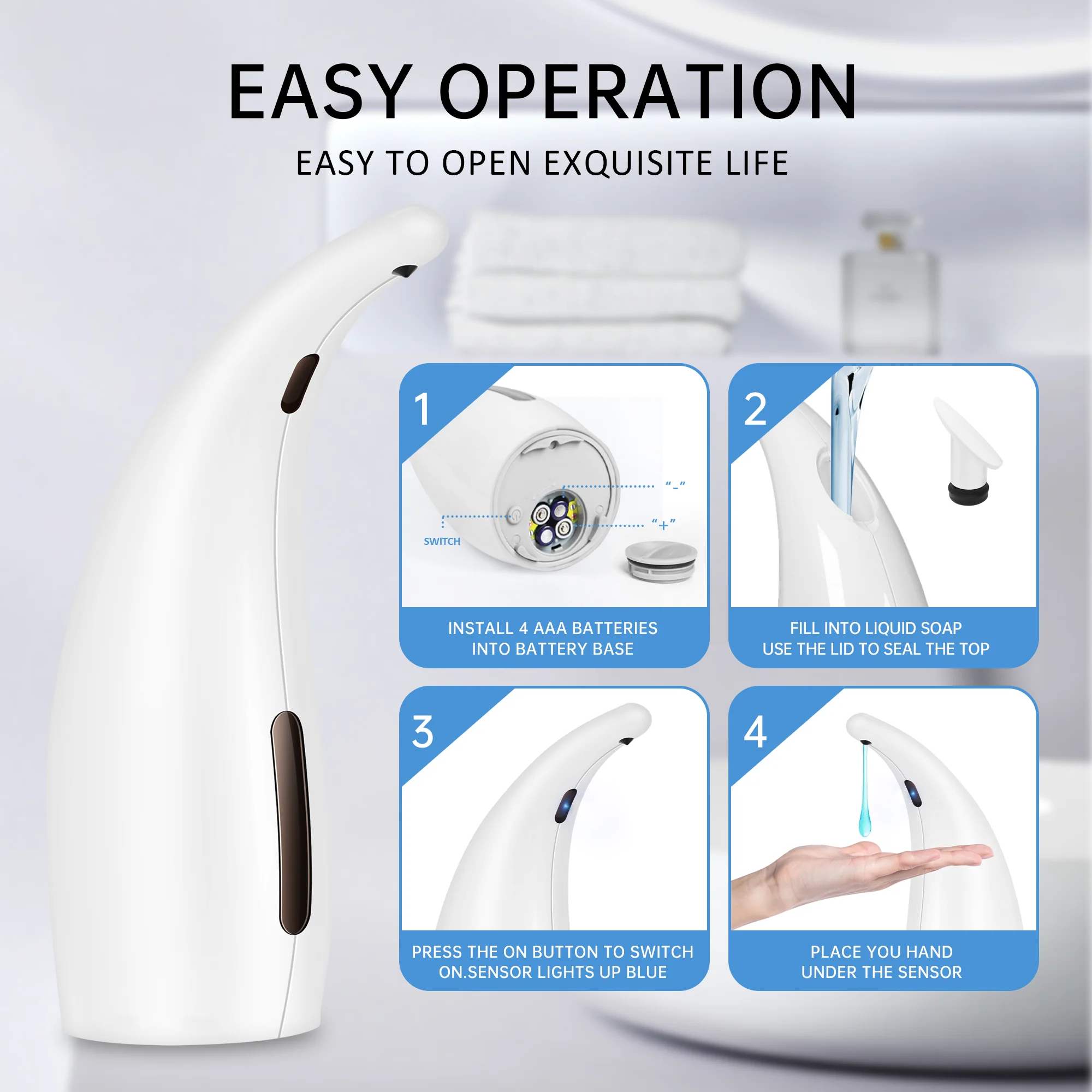 Fully Automatic Bathroom and Kitchen Infrared Sensing Soap Dispenser Home and Household Automatic Hand Washing Machine