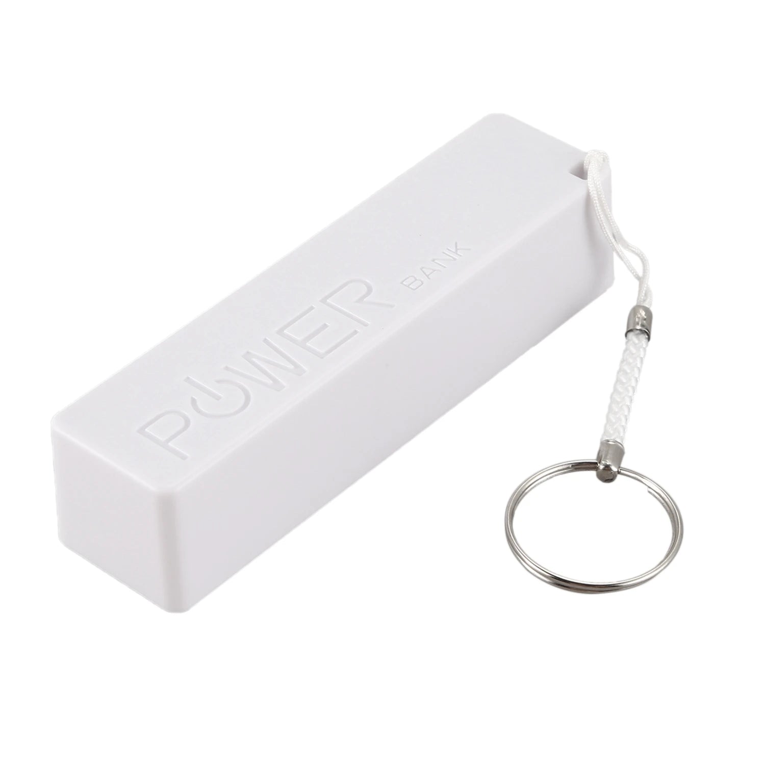 Portable External Power Bank Battery Charger 18650 with Keychain (Without Battery) (White)-BLife