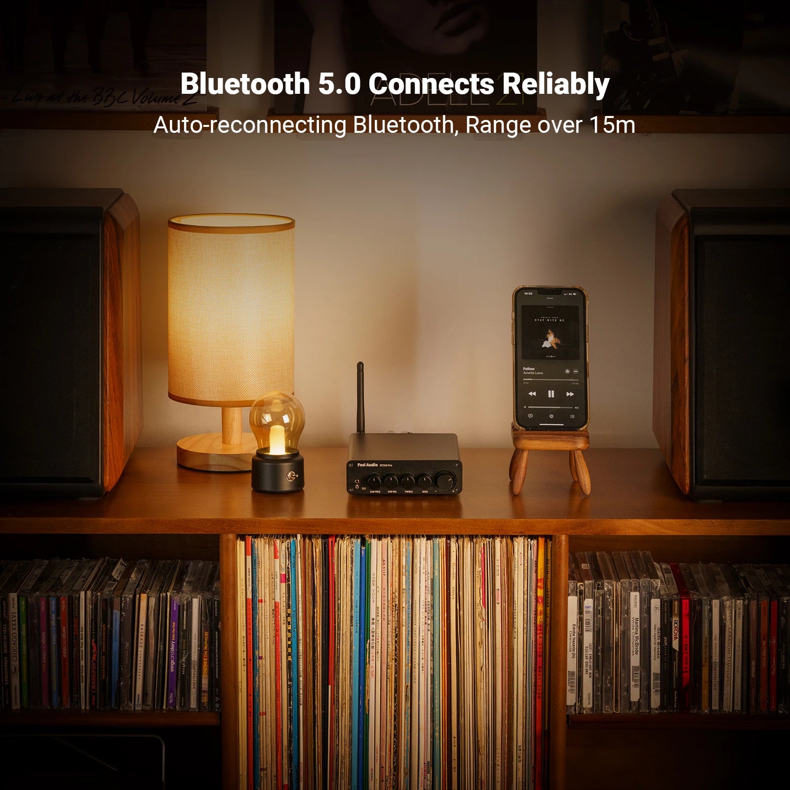 Fosi Audio BT30D PRO Bluetooth Sound Power Amplifier 2.1 Channel Amp Audio Reciver for Speaker Subwoofer 165Wx2 +350W