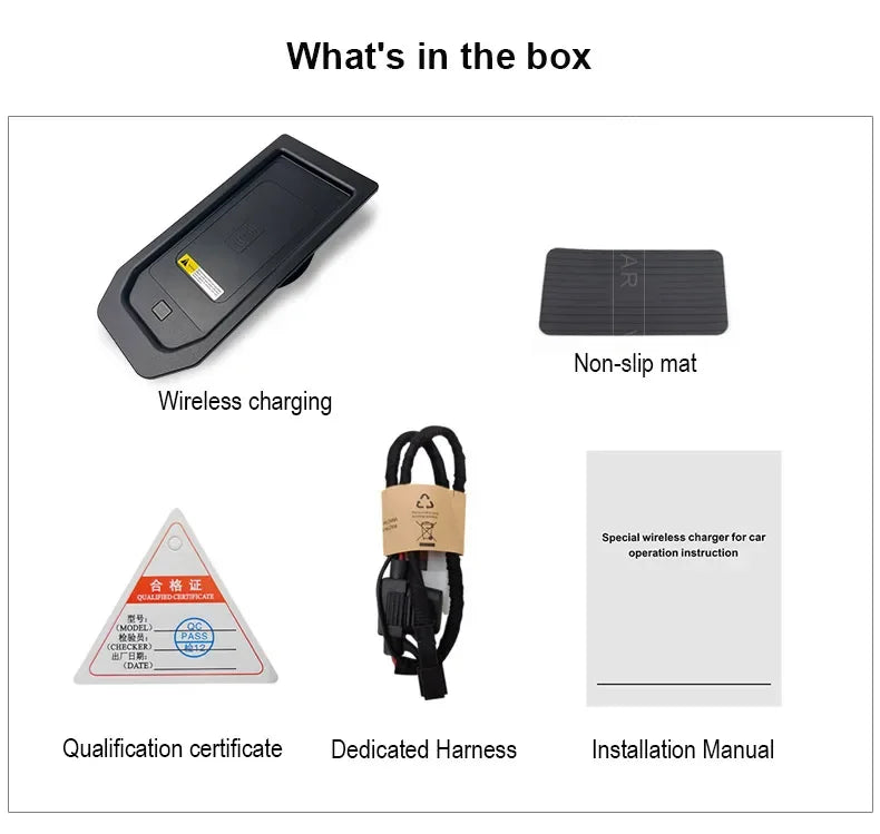 Car Wireless Charger 15w Fast Mobile Phone Charging Panel Adapter For GMC Sierra 2019-2021 Interior Product Accessories