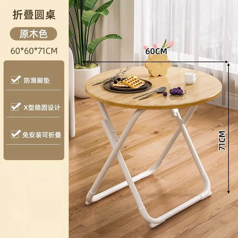 Folding Dining Table Household Small Apartment Eating Square Table Balcony Portable Dining Table Simple