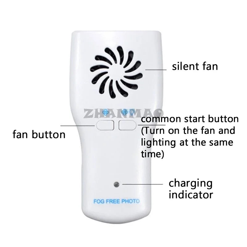 Orthodontic Mirror with Light, Anti Fog, Double-sided Stainless Steel Reflector for Orthodontic Photography