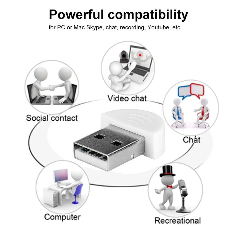 Portable USB Mini Studio Speech Microphone Noise Cancelling Plug Play Recording Audio MIC Adapter for Podcast Streaming Computer