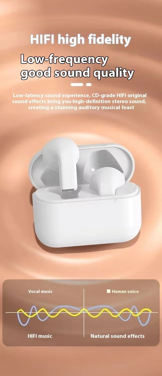 New Mini Earphones Wireless Bluetooth Earbuds Long-Lasting TWS Noise Cancellation Headphones Extended Battery Life With Mic