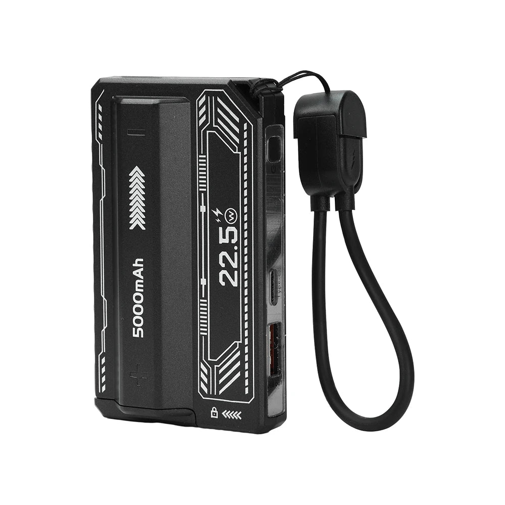 PD20W Power Bank Case High-Capacity 21700 Battery Case Fast Charging Built-in Cable Detachable DIY Power Bank Box