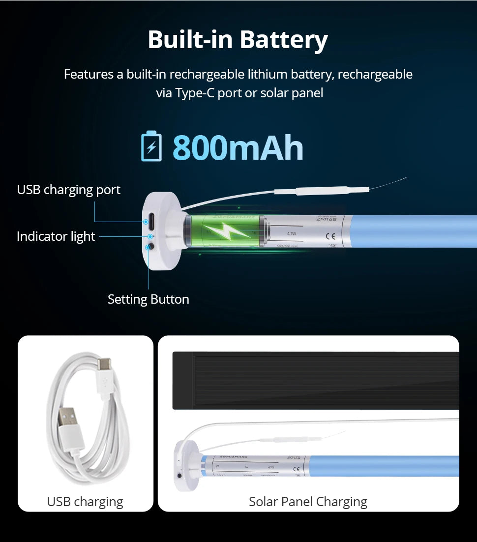 Zemismart Zigbee Electric Roller Blinds Motor for 17 25 28mm Tube Battery Powered Smart Curtain Engine Work with Tuya Smart App