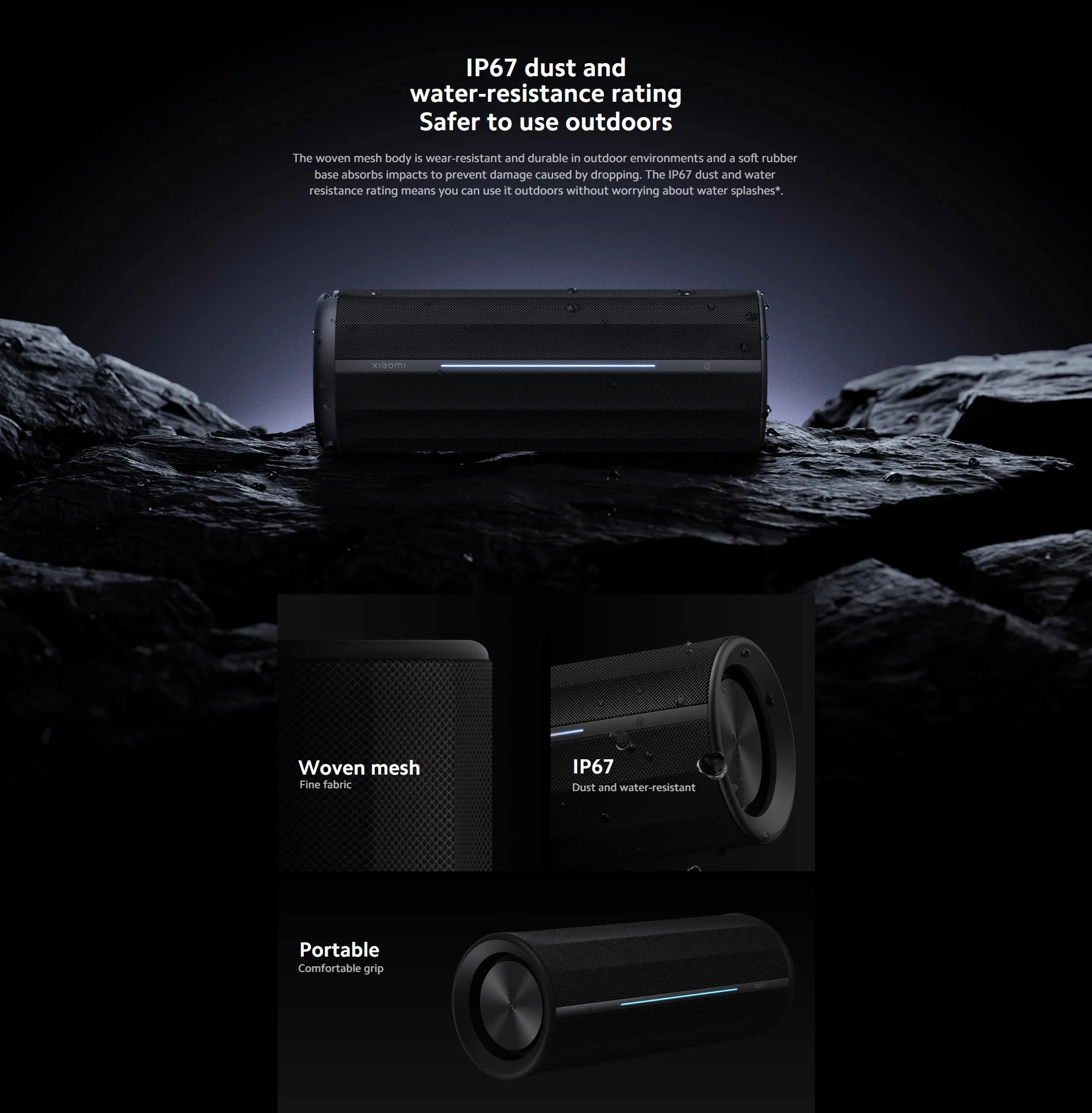 New Xiaomi Bluetooth Speaker Bluetooth 5.3 LHDC 5.0 HyperOS IP67 93dB 40W Battery life Outdoor Portable Sound Speaker