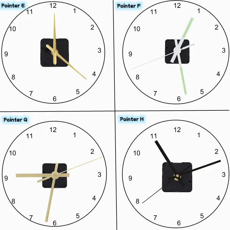 Wall Clock Movement Mechanism Clock Hands Long Shaft Silent Quartz Movement Clockwork Table DIY Watches Repair Tools