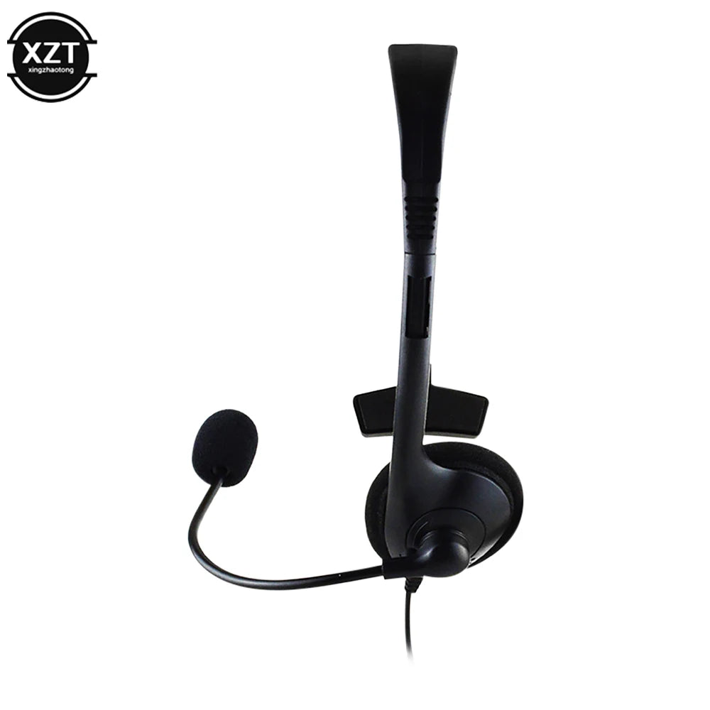 Operator Headphones Head-mounted Microphone 3.5mm One-ear Telephone Clear Call Headphones Single-Sided Headset for PS4