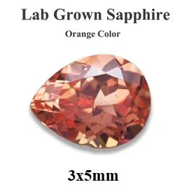 Lab Grown Sapphire Pear Cut Multiple Colors Available VVS1 Gemstone DIY Jewelry Making Materials with Selectable Certificate