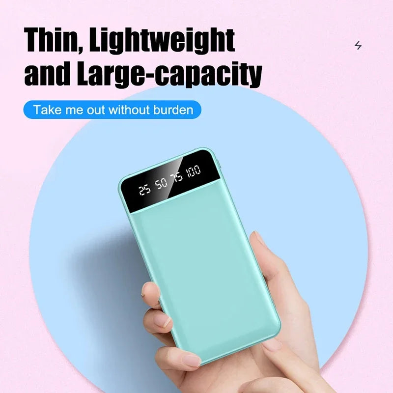50000mAh Portable Power Bank Charging Intelligence Digital Display External Battery Pack Dual USB For Fast Heating Vest Jacket