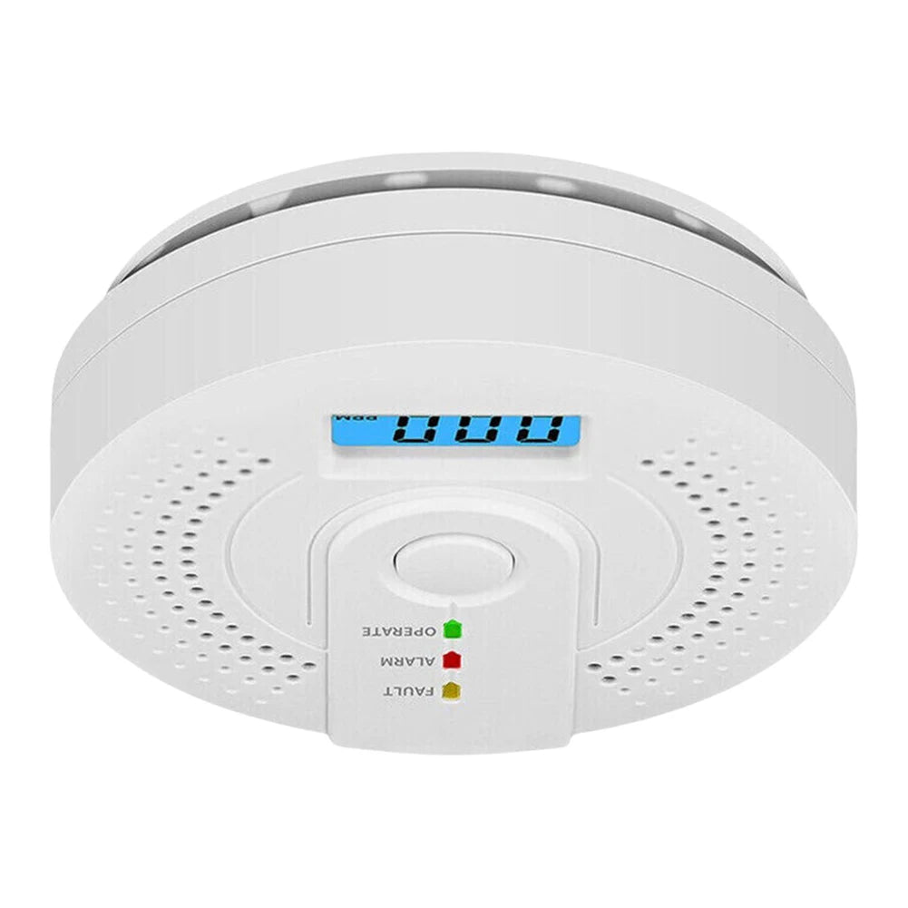 Smart Carbon Monoxide Detector Alarm Sound Warning LCD Digital Display Home Indoor Real-Time CO Monitor Poisoning CO Gas Monitor