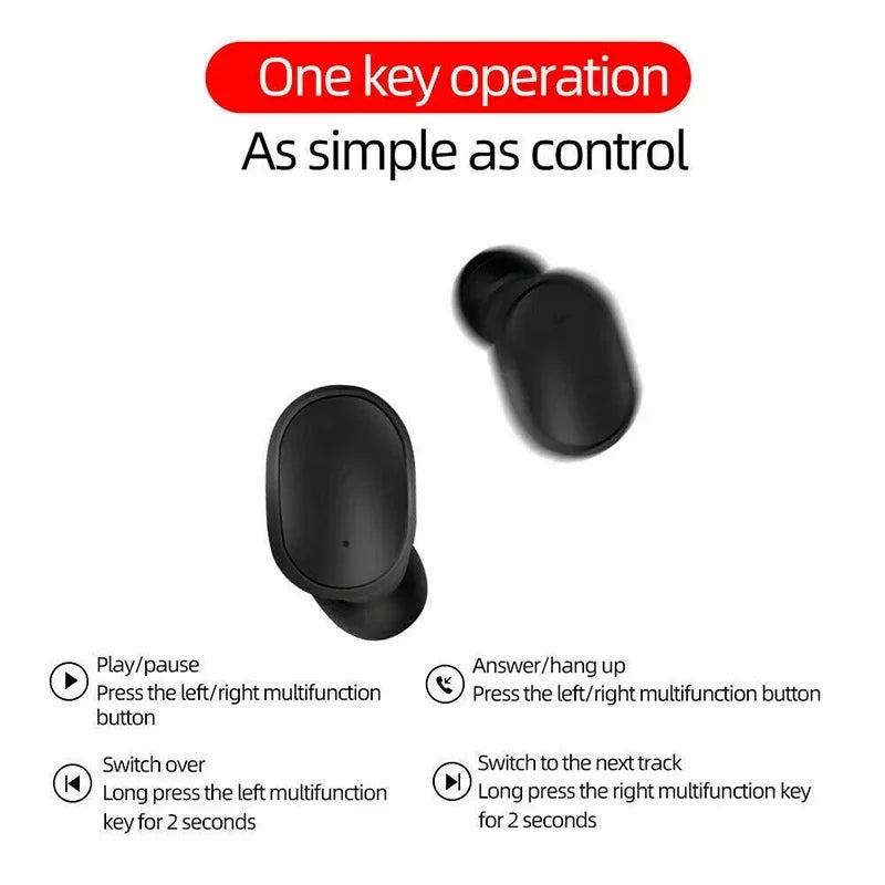 E6S TWS Bluetooth Earphones Wireless Bluetooth Headset Noise Cancelling Headsets With Microphone Headphones For Xiaomi iPhone