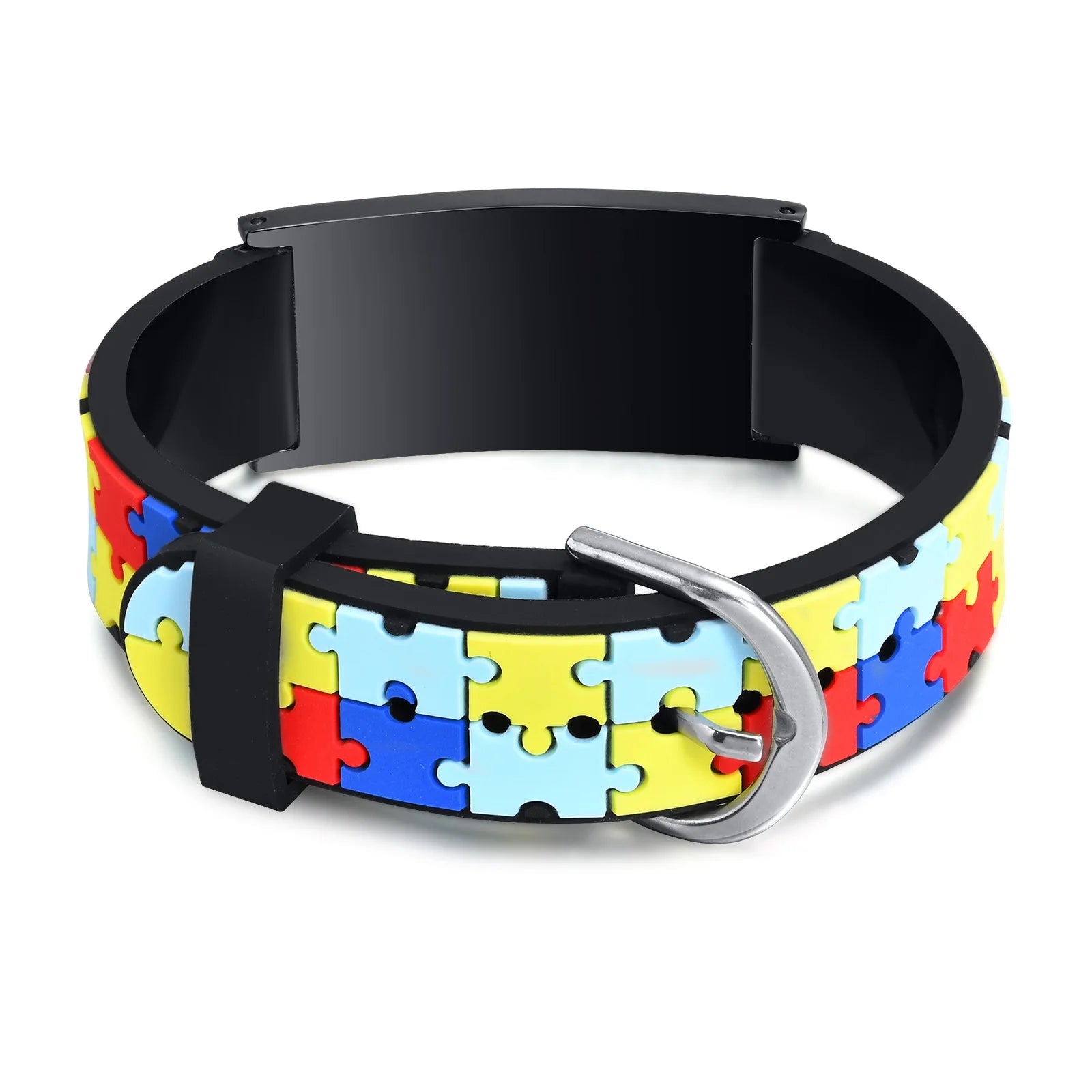 Personalized Autism Medical Alert ID Bracelet, Custom Engraved Emergency Silcone Wristband for little Girls Boys ( 0-7 years)